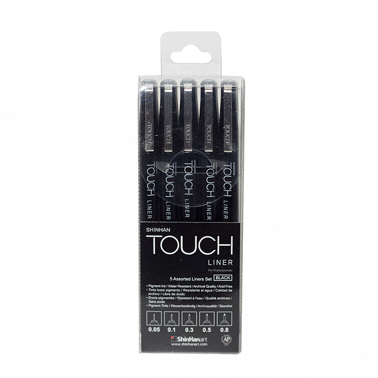 Набор линеров Touch Liner 5 шт. 0,05 мм-0,8 мм