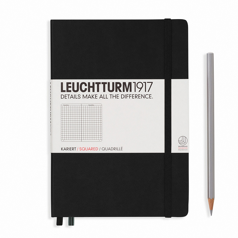 Книга для записей в клетку Leuchtturm1917 "MEDIUM" А5 черная