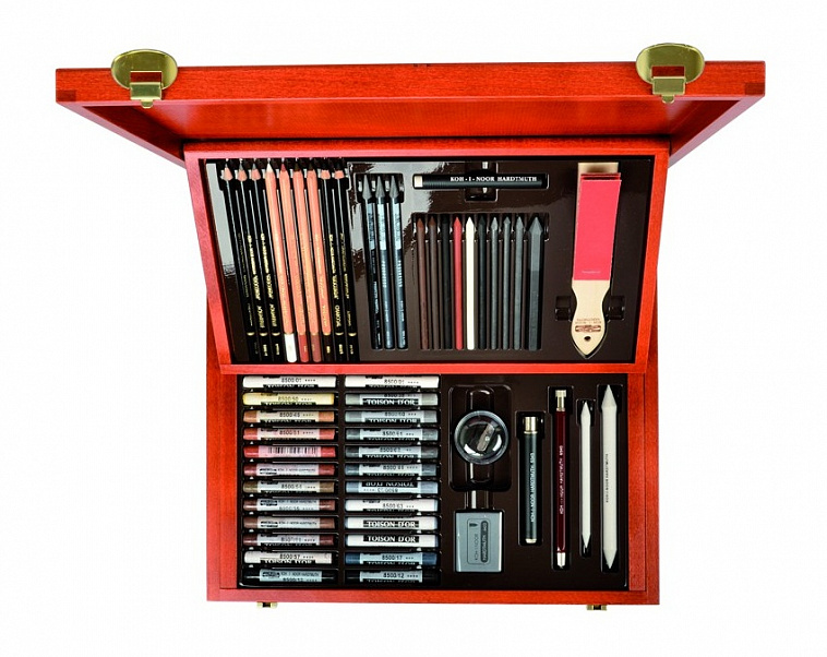Набор для графики Koh-I-Noor "Gioconda Art Set" 52 предметов, в деревянной коробке