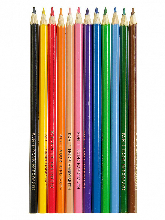 Набор карандашей цветных Koh-I-Noor "Динозавр" 12 цветов, картон  