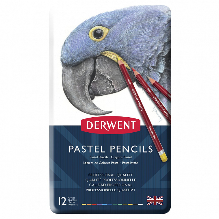 Набор карандашей пастельных Derwent "Pastel Pencils" 12 цв в метал кор  