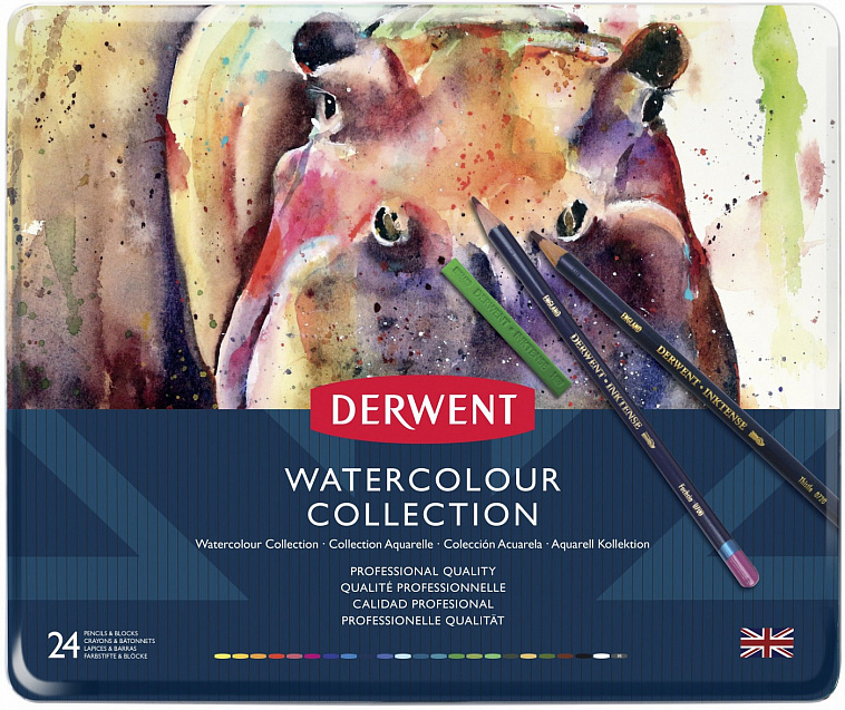 Набор для акварели Derwent "Watercolor Collection" 24 шт в метал кор  