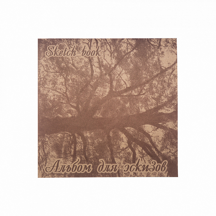 Альбом для эскизов крафт на картоне Лилия Холдинг "Дерево" 21х21см 40 л 70 г