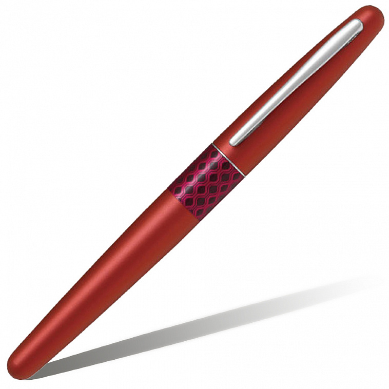 Ручка перьевая Pilot M 0,58 мм, синие чернила, корпус красный
