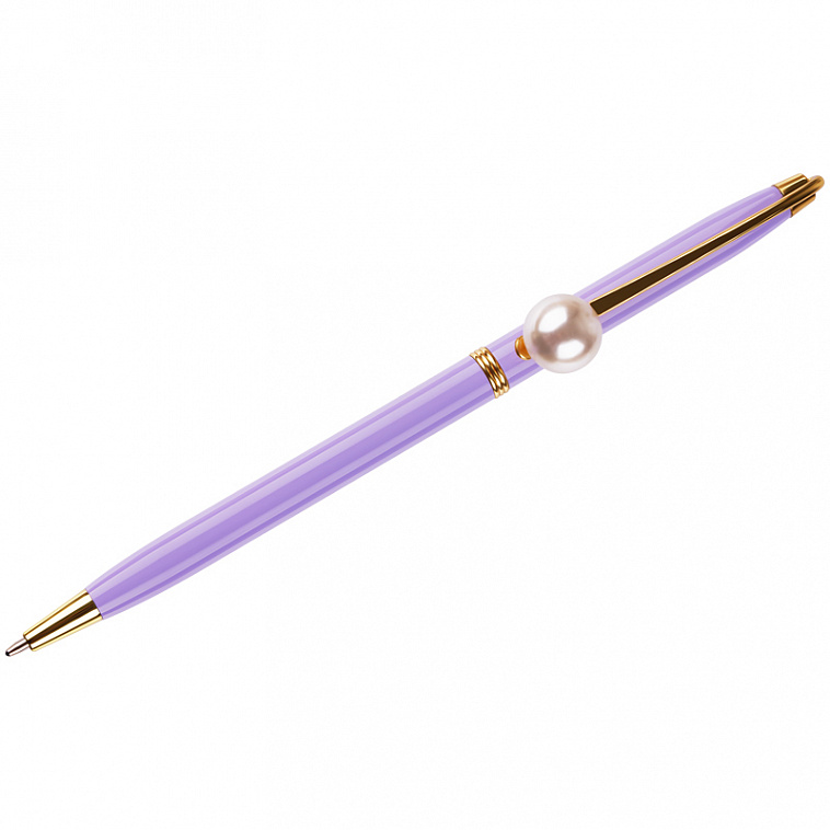 Ручка шариковая автоматическая MESHU "Lilac jewel" синяя, 1,0 мм