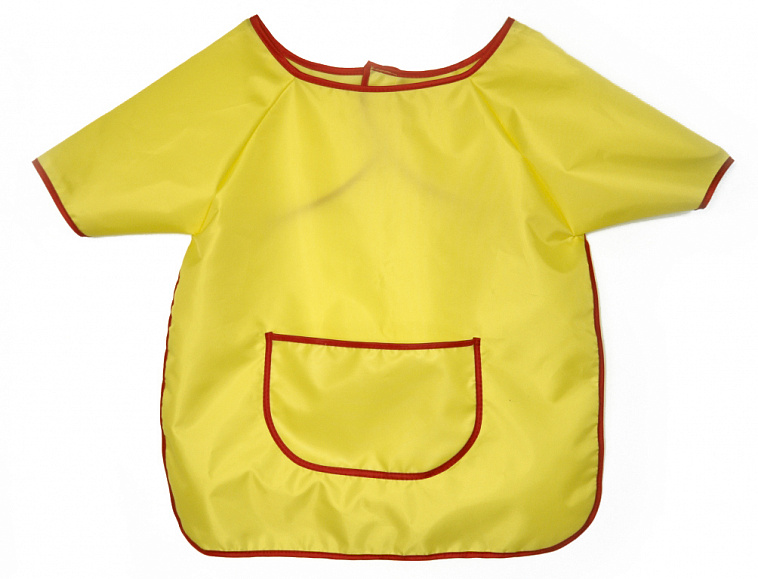 Фартук рубашка  с карманом, цвет желтый