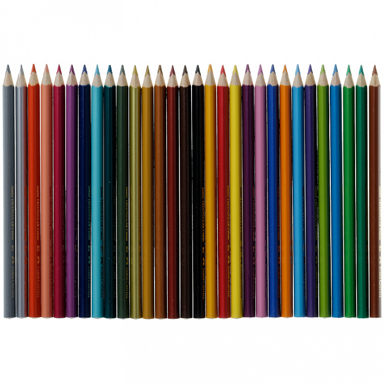 Набор карандашей цветных Faber-castell "Junior Grip" 30 цв трехгранные в картоне  