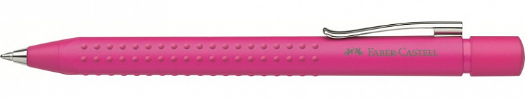 Ручка шариковая Faber-castell "GRIP 2011" синяя, корпус перламутровый розовый 