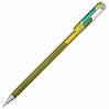 Ручка гелевая Pentel "Hybrid Dual Metallic" 1,0 мм, желтый + зеленый металлик