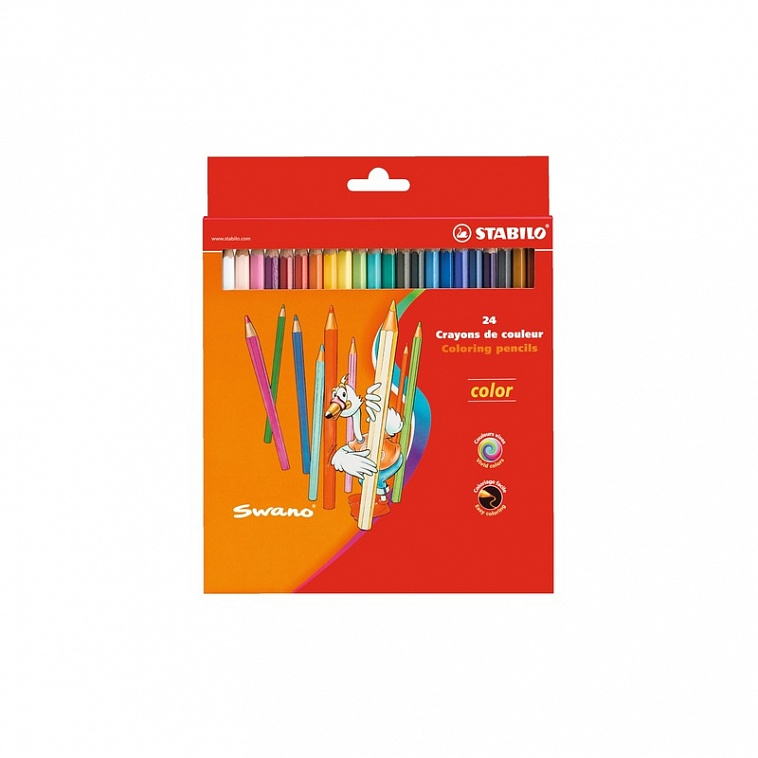 Набор карандашей цветных Stabilo "Swano Color" 24 цв  в карт кор 