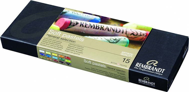 Набор сухой пастели Talens "Rembrandt" Стартовый 15 цв, в картонной коробке