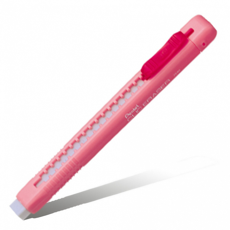 Ластик-карандаш Pentel "Clic Eraser" матовый, розовый корпус