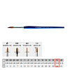 Кисть колонок №18 круглая Escoda "Optimo 2410" длинная ручка синяя