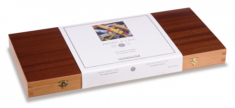 Набор сухой пастели Sennelier "A LECU" 50 цв классик, в деревянной коробке