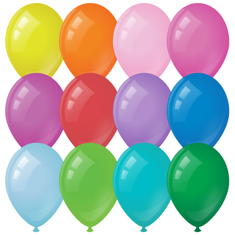 Набор воздушных шаров MESHU М9/23 см, 100 шт, пастель, 12 цветов ассорти набор воздушных шаров meshu sweet day м12 30 см 50 шт пастель ассорти
