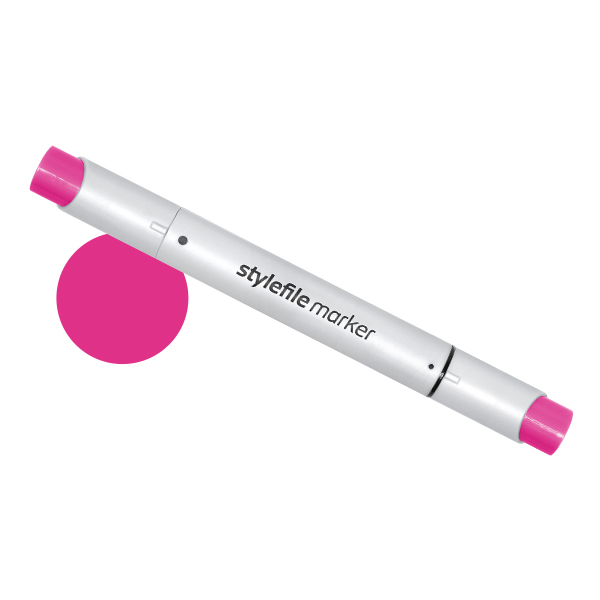 Маркер двухсторонний на спиртовой основе Stylefile Brush №456 розовый яркий маркер кисть karin deco brush metallic розовый