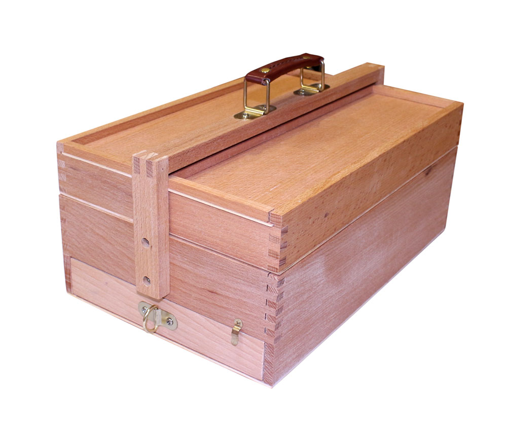 Ящик деревянный (вяз) с ячейками и пеналом для кистей 23,5х36,5х15,4 см ящик почтовый с замком оцинкованный