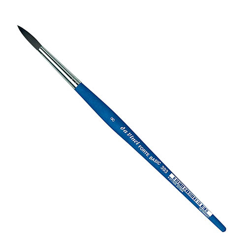 Кисть синтетика №8 круглая Da Vinci Forte Basic 393 короткая ручка