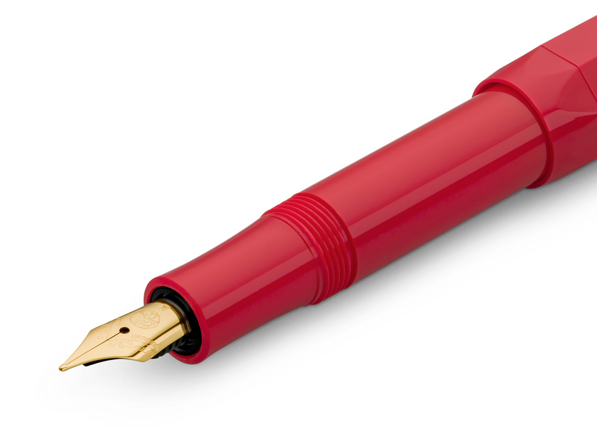 Ручка перьевая Kaweco CLASSIC Sport F 0,7 мм, чернила синие, корпус красный KW10001146 - фото 5