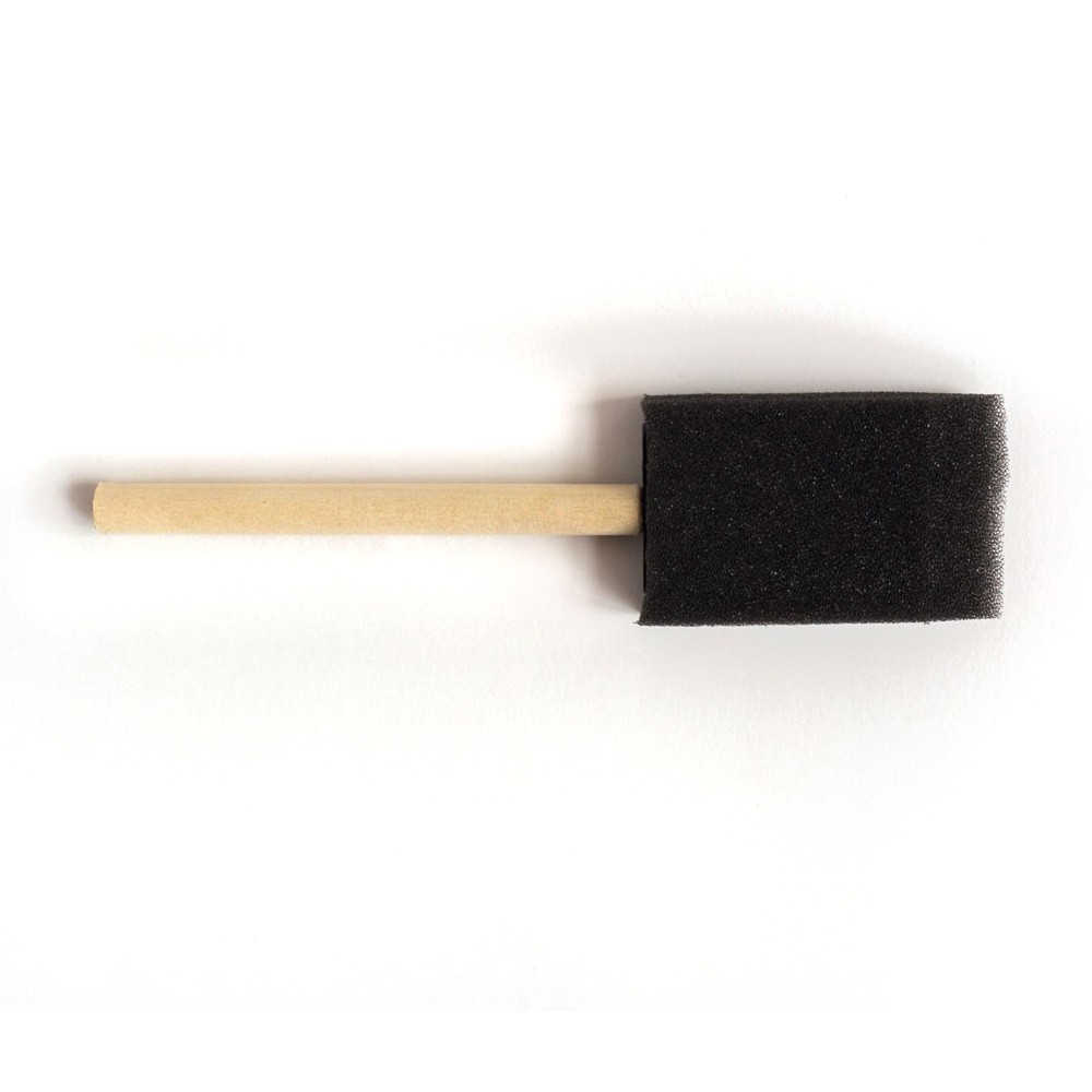 Кисть-губка поролоновая плоская Малевичъ 40 мм губка прямоугольная для фильтра 2 ретикулированная 30 ppi 6 х 4 х 11 см черная