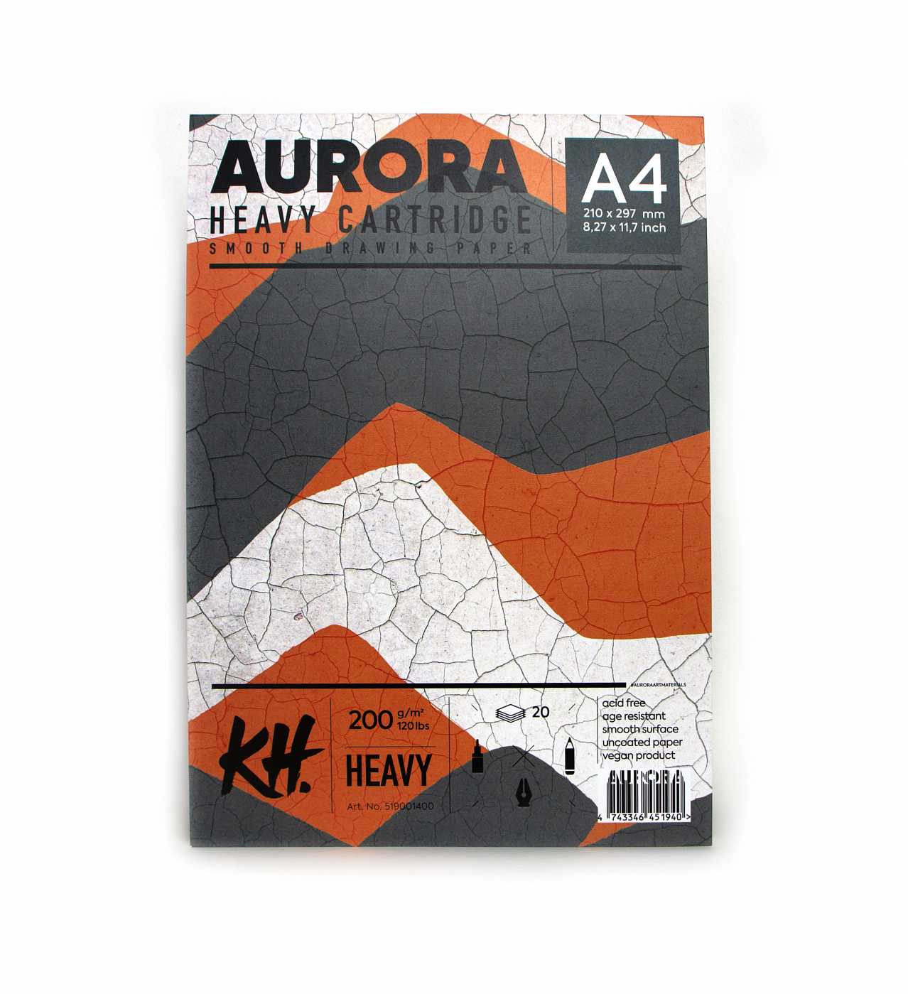 Альбом-склейка для рисования Aurora А4 20 л 200 г, устойчива к истиранию альбом для рисования 40л очная нежность гребень мел картон глянц ламинация