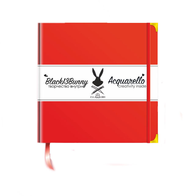 Альбом для акварели Black Bunny Acquerello Красный 20х20 см 48 л 250 г 3168₽