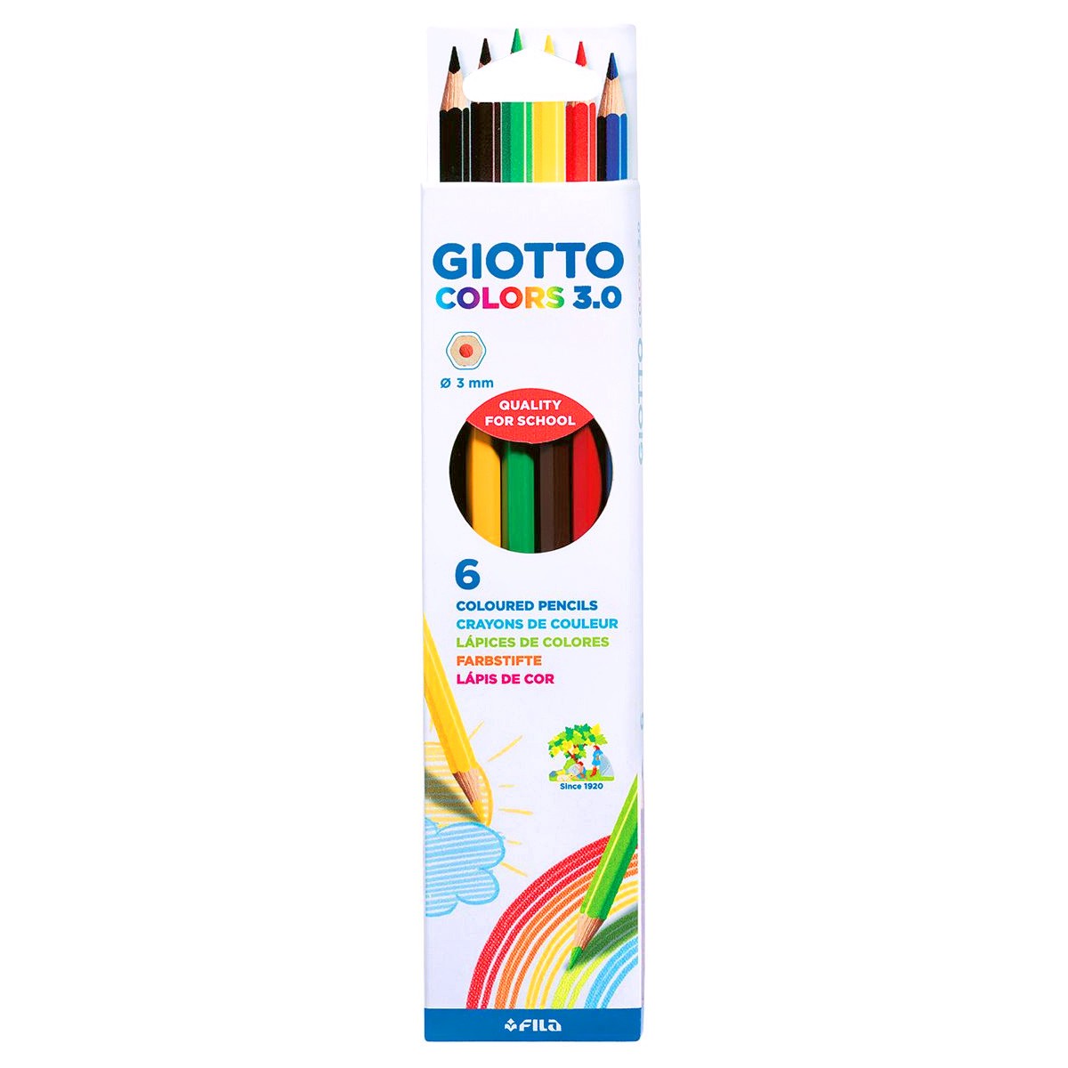 Набор карандашей цветных Fila Giotto Colors 6 цв в картоне 168₽