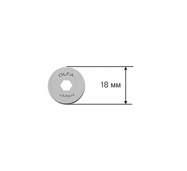 Лезвия OLFA круглые для PRC-2, 2 шт 18х0,3 мм из нержавеющей стали лезвия olfa специальные для sk 4 17 5 мм 50 шт