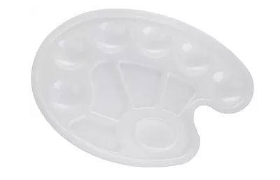 Палитра пластиковая Pinax овальная, 10 углублений палитра пластиковая овальная малевичъ без ячеек