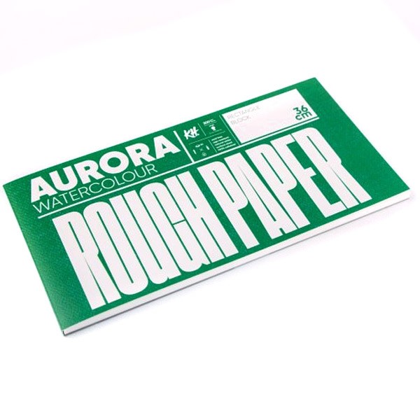 Альбом-склейка для акварели Aurora RAW Rough 18х36 см 20 л 300 г 100% целлюлоза альбом склейка для акварели aurora hot а4 12 л 300 г 100% целлюлоза