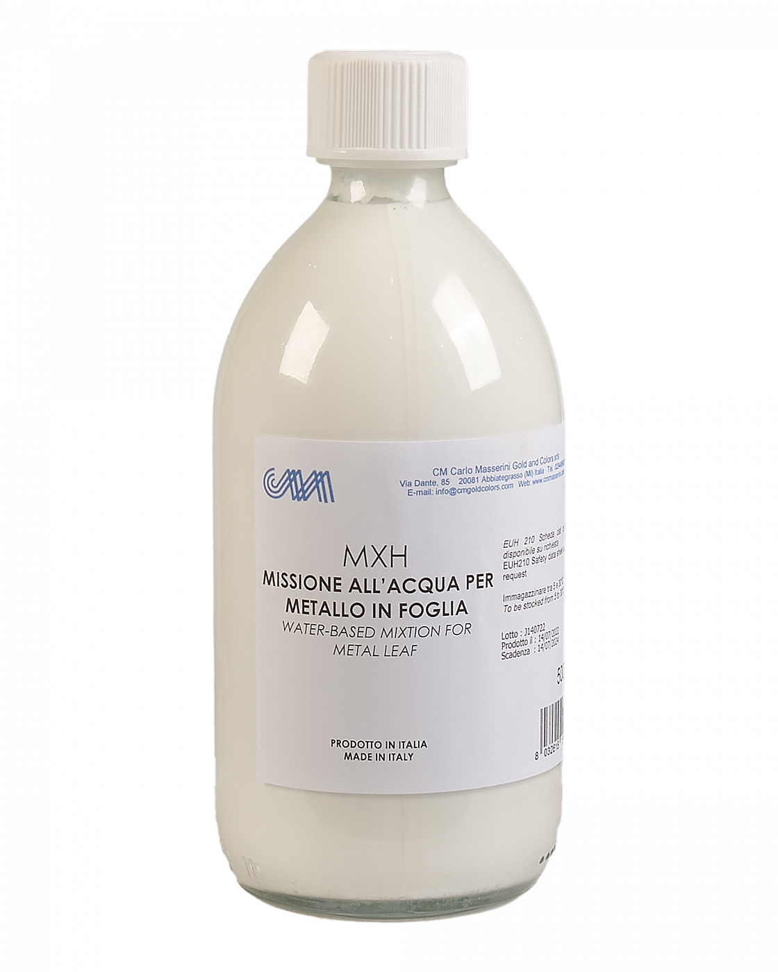 Клей для золочения Masserini водный 500 мл, стеклянная бутылка M-MMXH2O004 - фото 1