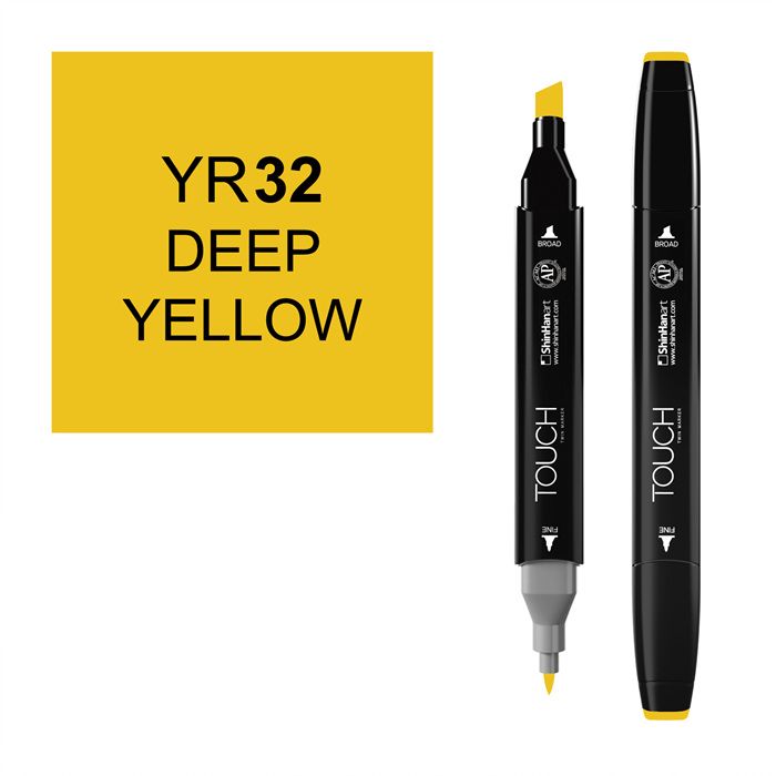 Маркер спиртовой Touch Twin цв. YR32 глубокий жёлтый