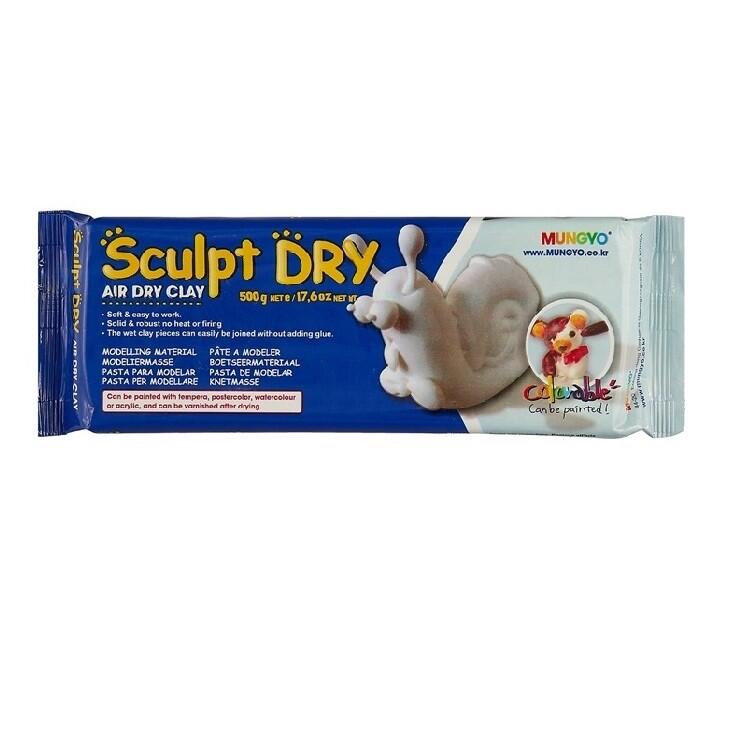 Глина для моделирования Mungyo "Sculpt Dry" 500 г белая
