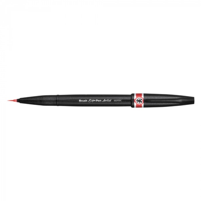 Браш пен Brush Sign Pen Artist, ultra-fine, красный фломастер кисть pentel brush sign pen светло серый