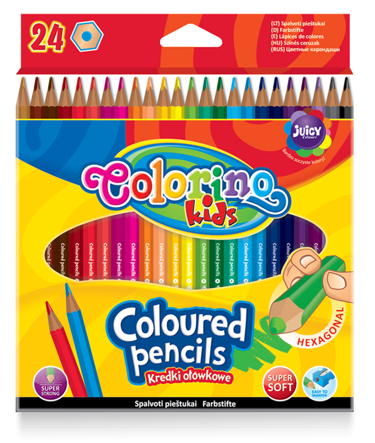Набор карандашей цветных Colorino 24 цветов народное искусство детям мастерская гжели альбом для творчества фгос