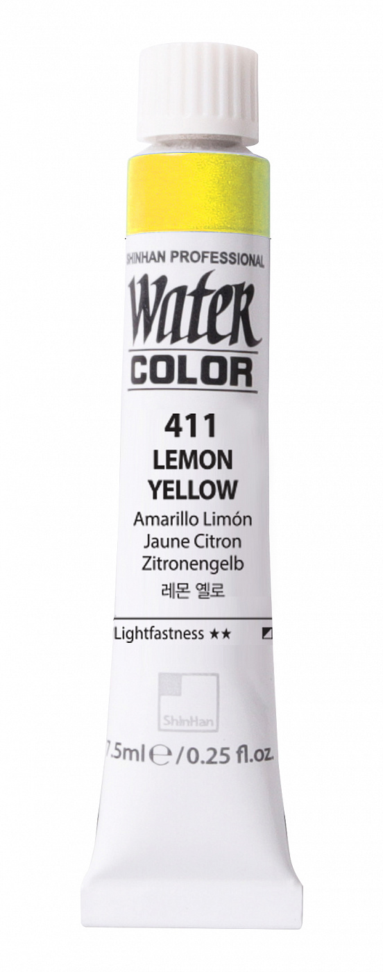 Акварель ShinHanart PRO Water Color 7,5 мл №411 Лимонный желтый в мире животных яркие джунгли минишева т