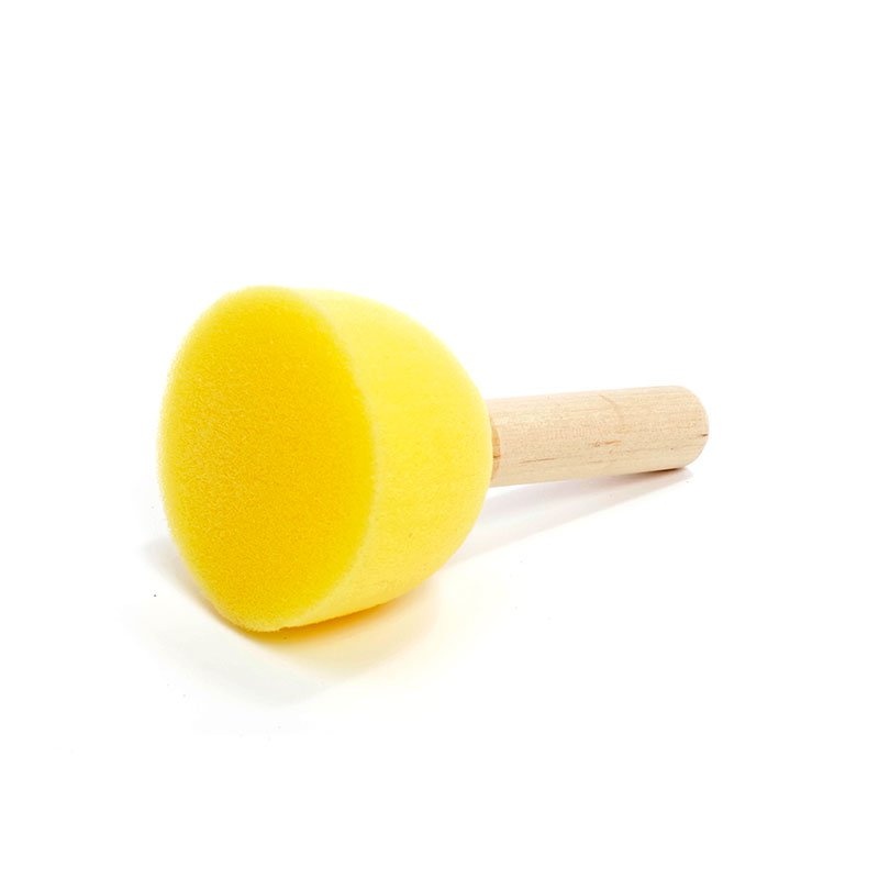 Кисть-тампон поролоновая d-50 мм деревянная ручка шампур узбекский 84см деревянная ручка рабочая часть 60см 2см с узором