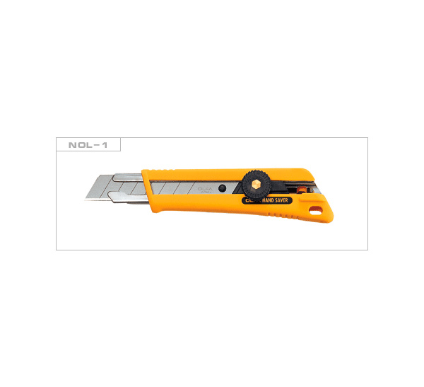 Нож OLFA с выдвижным лезвием 18 мм со специльным покрытием, фиксатор OL-NOL-1 - фото 1