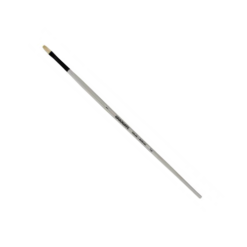 Кисть щетина №1 плоская удлиненная Daler-Rowney "GRADUATE" длинная ручка