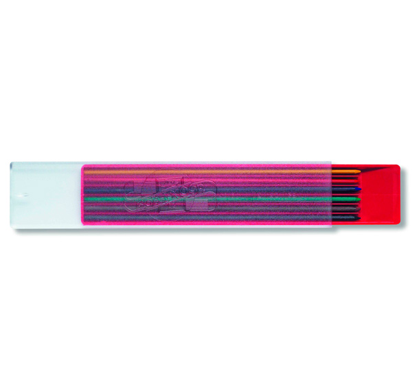 Набор грифелей для цангового карандаша Koh-I-Noor 6 шт 2 мм, цветные набор грифелей для механического карандаша stabilo 12 шт 0 5 мм