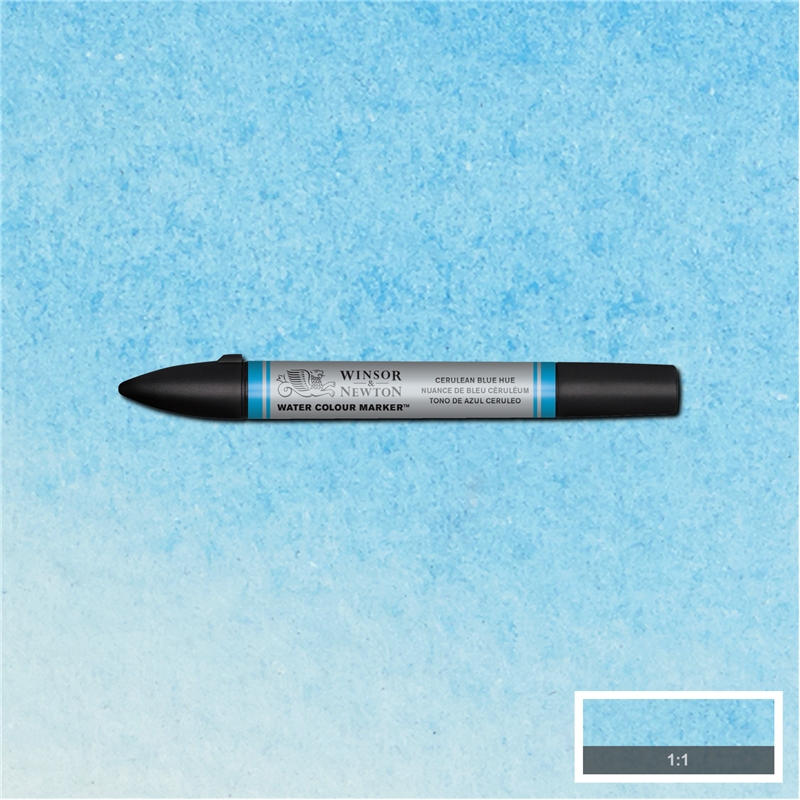 Маркер-кисть акварельный Water Colour Marker 139 CERULE BLUE HUE W&N-201139 - фото 1