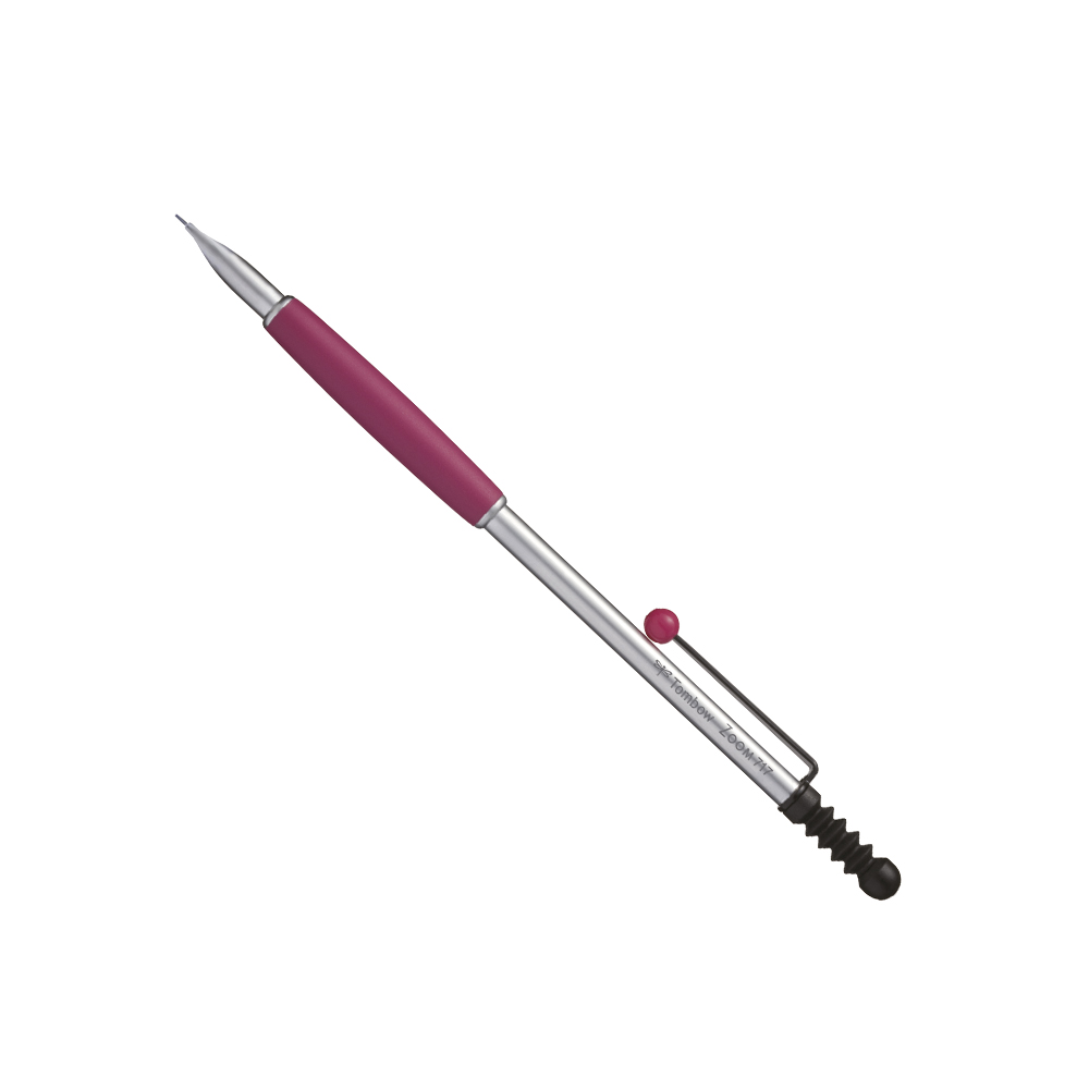 Механический карандаш Tombow ZOOM 717 0,7 мм, корпус серебряный/фиолетовый