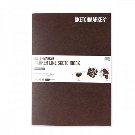 скетчбук для маркеров sketchmarker marker line 17 6х25 см 16 л 160 г мягкая обложка бирюзовый Скетчбук для маркеров Sketchmarker 