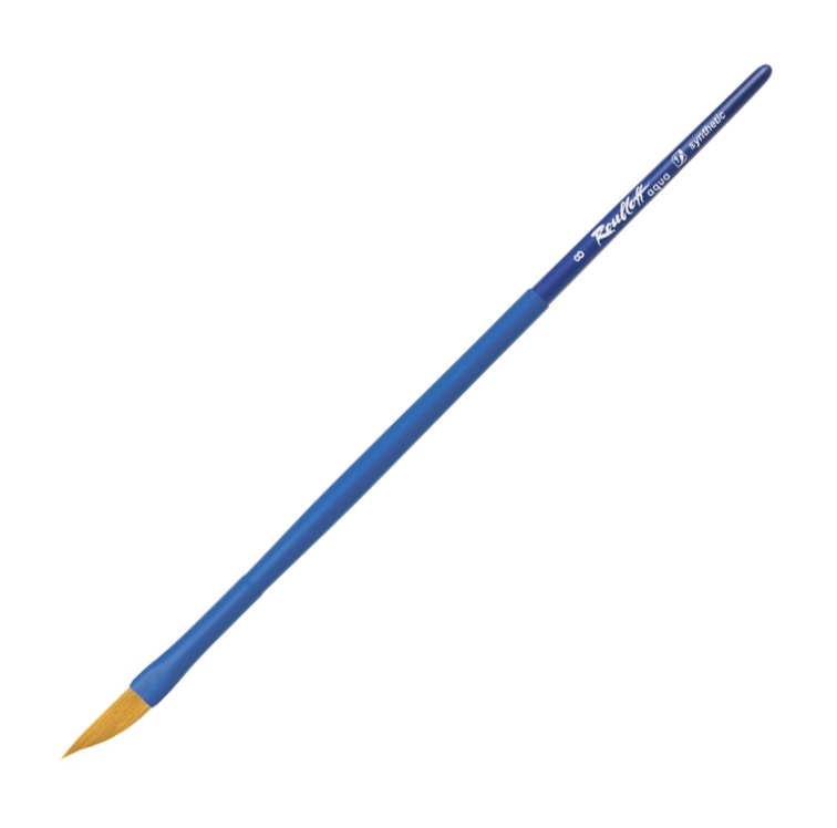 кисть синтетика круглая roubloff aqua blue ручка короткая синяя покрытие обоймы soft touch Кисть синтетика №8 даггер Roubloff 