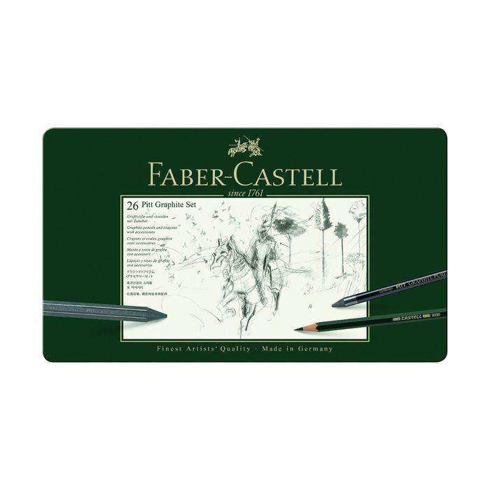 Набор чернографитных материалов с аксессуарами Faber-castell 