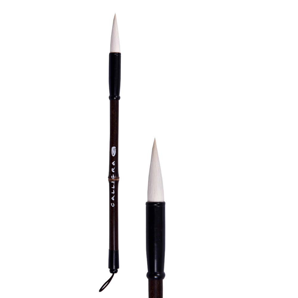 Кисть для каллиграфии из козы, ворс мягкий, диам -7 мм, CALLIGRA 088, ручка деревянная