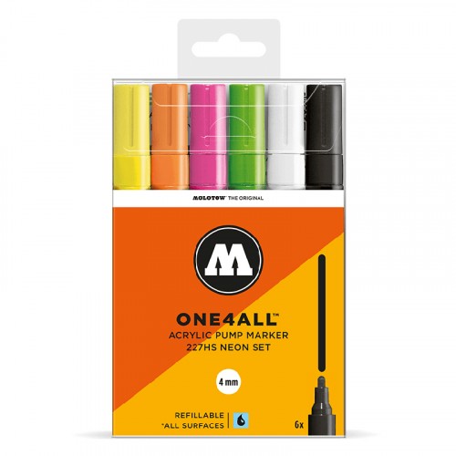   Molotow ONE4ALL 127HS Neon-Set 2 , 6 