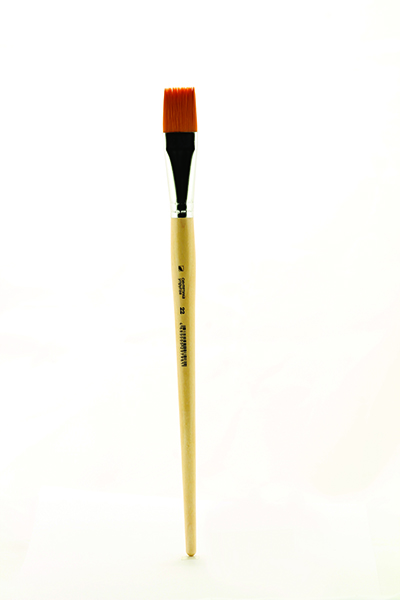 кисть синтетика 8 плоская альбатрос хобби упругая длинная ручка Кисть синтетика №22 плоская Альбатрос 