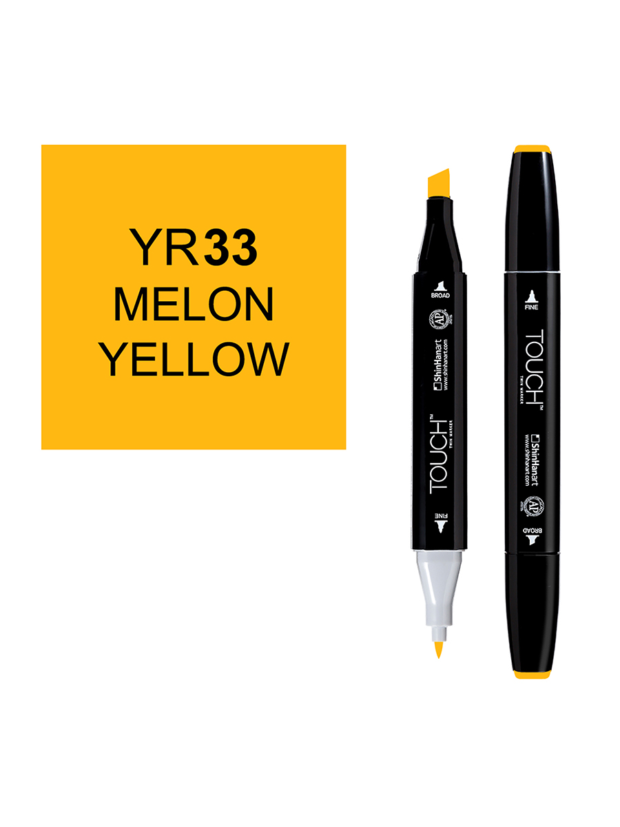 Маркер спиртовой Touch Twin цв. YR33 жёлтая дыня штемпельная подушка оранжево жёлтая палитра 6 ов 6 3х9 5 см