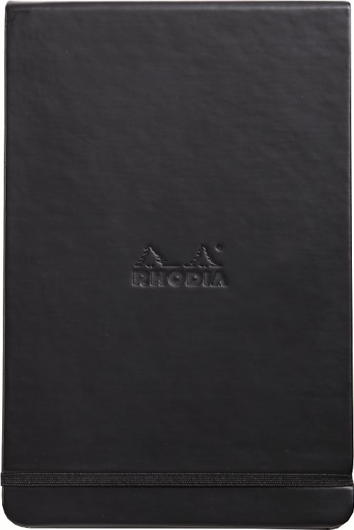 Блокнот в точку Rhodia "Webnotebook" А5 96 л с микроперфорацией 90 г, черный, листы: слоновая кость